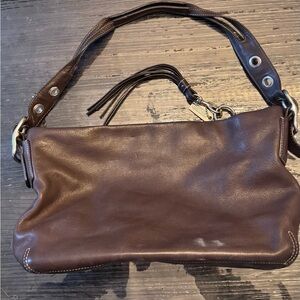 Coach Signature Fabric with Leather Patch